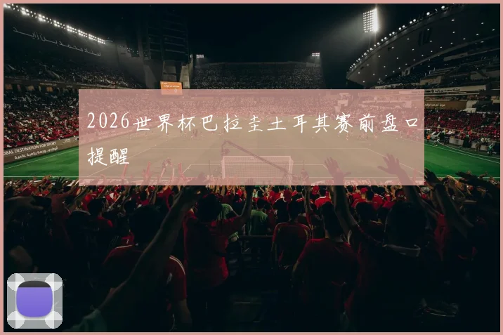 2026世界杯巴拉圭土耳其赛前盘口提醒